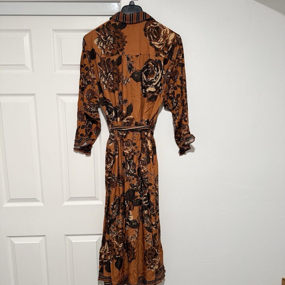 Conditions Apply Irwania Midi Shirtdress 3X Brown Pattern NWT - Picture 11 of 16